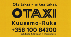 Kuusamo-Ruka Taksikeskus / KuRu-Taksi Oy logo